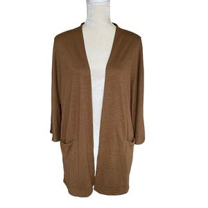 Catherine Malandrino Women’s Open Front Slouchy Cardigan Size S Front Pockets